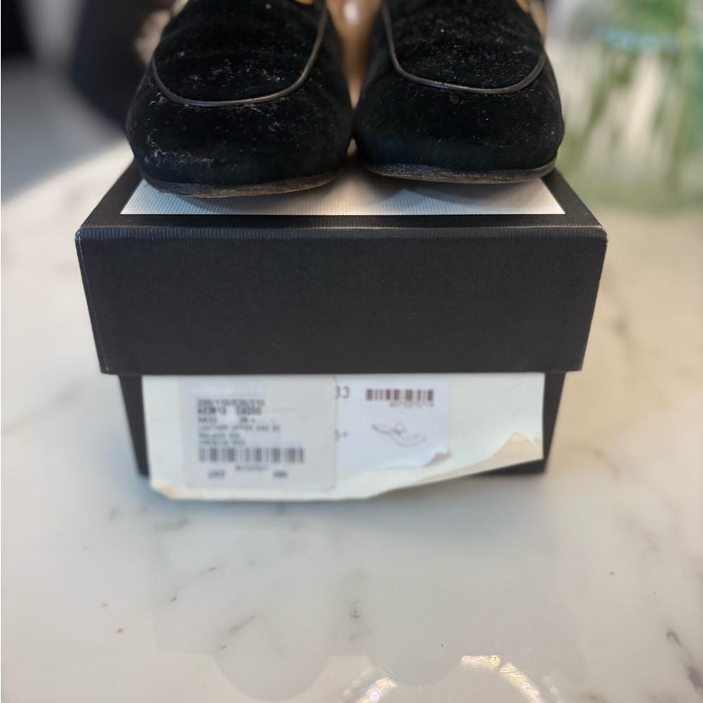 Gucci Black Velvet Flats